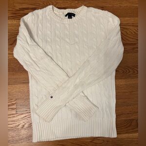Vintage Tommy Hilfiger sweater. Cream cable knit, high quality.